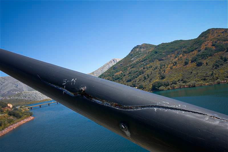 Stay Cable casing split