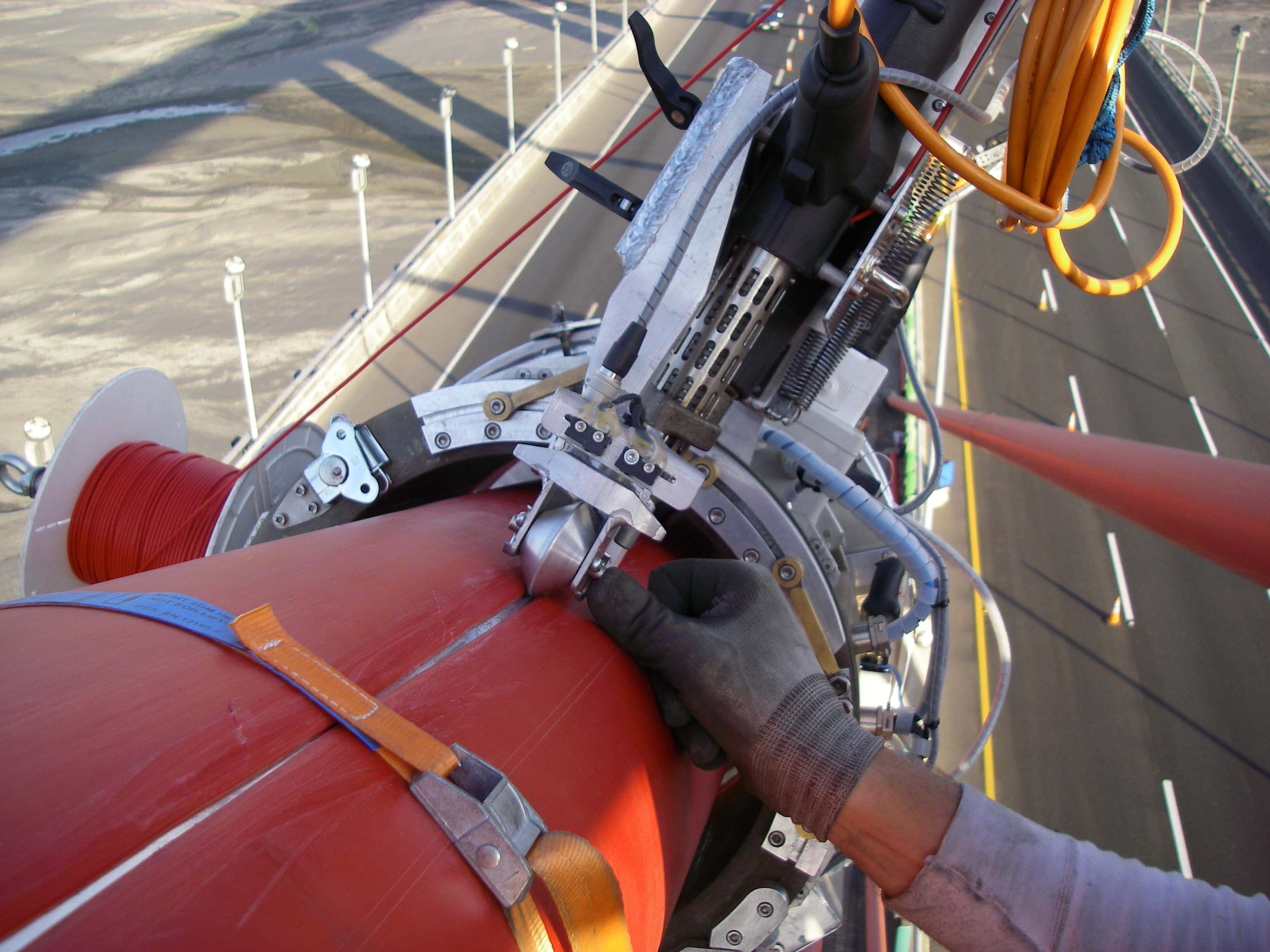 Robotic stay cable pipe welding - taiwan